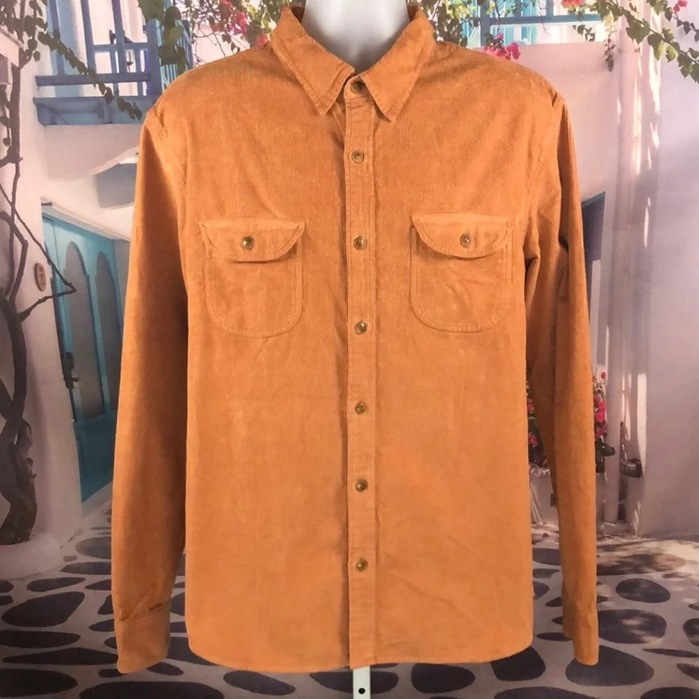 NWT J. Crew Burnt Orange Corduroy Button Up Shirt
